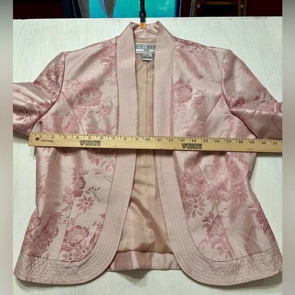 Jessica Howard 3-Piece Set Skirt Suit Blush Pink Floral 12P - Picture 5 of 16